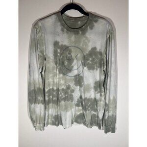 Outerknown Happy Tie-Dye green smiley face long sleeve tshirt S outdoor casual